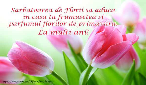 Sarbatoarea de  Florii sa aduca in casa ta frumusetea si parfumul florilor de primavara.