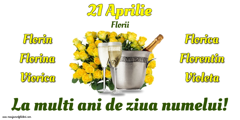Felicitari de Florii - 21 Aprilie - Florii - mesajeurarifelicitari.com