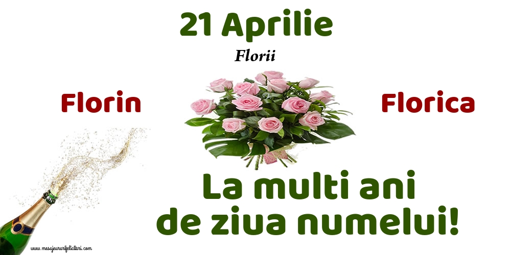 Felicitari de Florii - 21 Aprilie - Florii - mesajeurarifelicitari.com