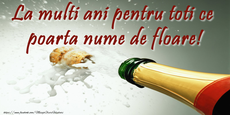 La multi ani pentru toti ce poarta nume de floare!