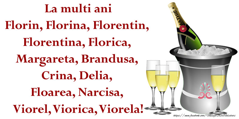 Cele mai apreciate felicitari de Florii - La multi ani de Florii pentru Florin, Florina, Florentin, Florentina, Florica, Margareta, Brandusa, Crina, Delia, Floarea, Narcisa, Viorel, Viorica, Viorela!