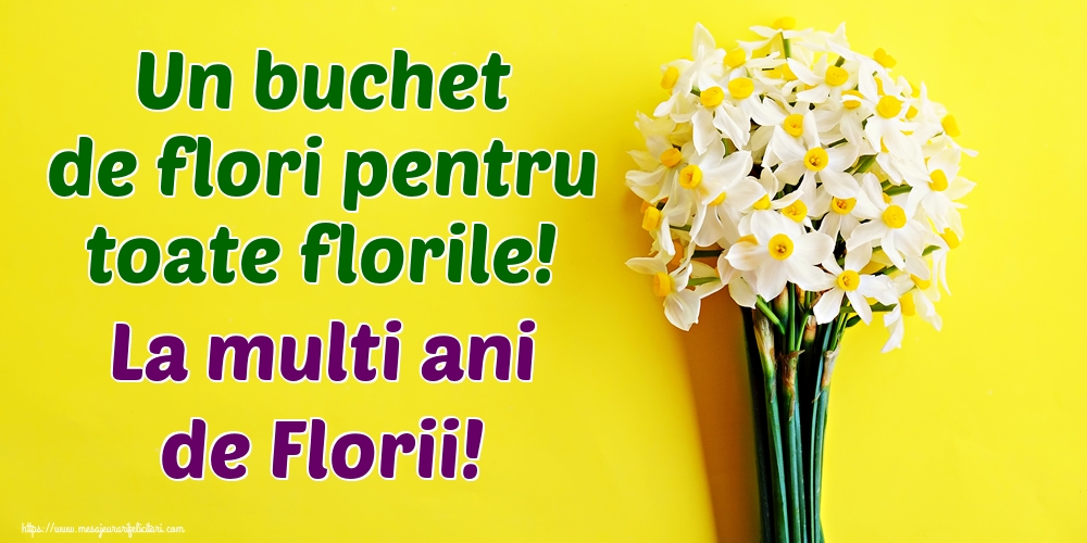 Un buchet de flori pentru toate florile! La multi ani de Florii!