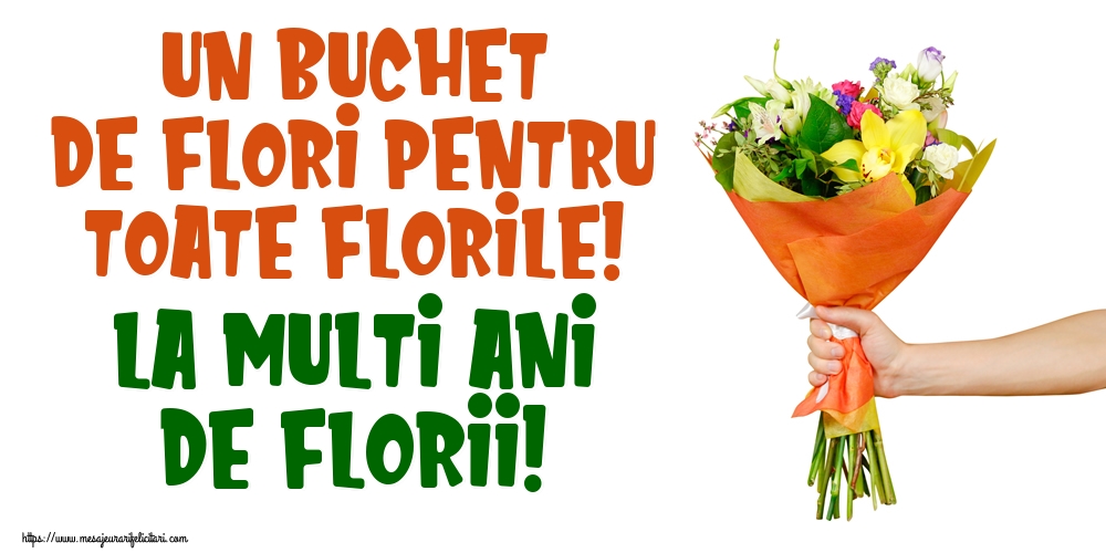 Un buchet de flori pentru toate florile! La multi ani de Florii!