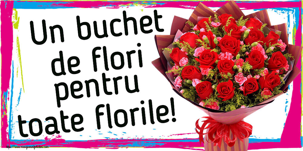 Un buchet de flori pentru toate florile! ~ trandafiri roșii și garoafe