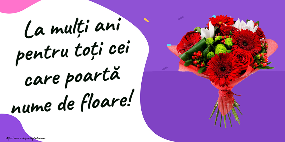La mulți ani pentru toți cei care poartă nume de floare! ~ buchet cu gerbere