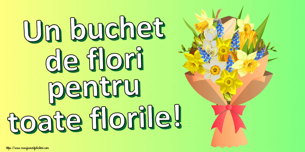 Un buchet de flori pentru toate florile! ~ flori galbene, albe și albastre