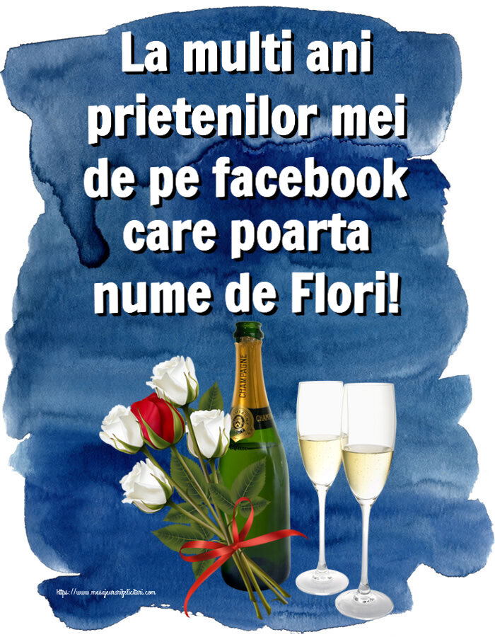 La multi ani prietenilor mei de pe facebook care poarta nume de Flori! ~ 4 trandafiri albi și unul roșu
