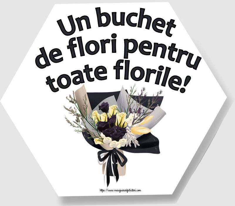 Un buchet de flori pentru toate florile! ~ buchet de flori desenat