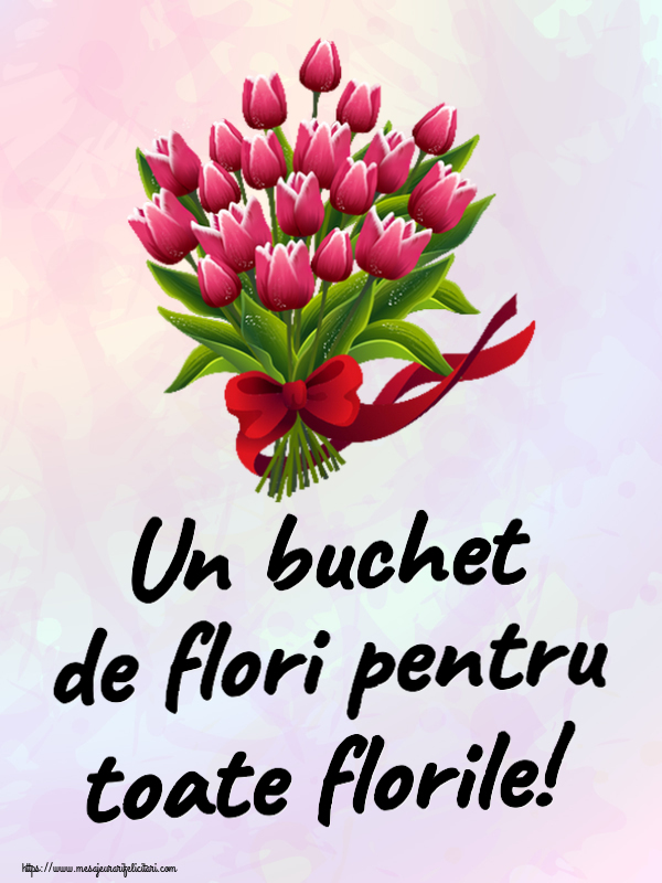 Un buchet de flori pentru toate florile! ~ buchet de lalele - Clipart