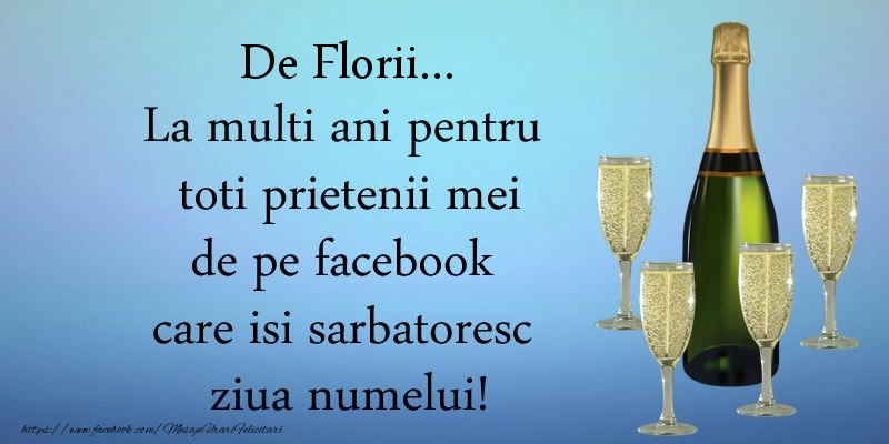 De Florii ... La multi ani pentru toti prietenii mei de pe facebook care isi sarbatoresc ziua numelui!