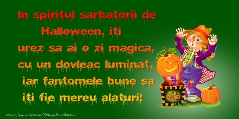 Felicitari de Halloween - In spiritul sarbatorii de Halloween - mesajeurarifelicitari.com