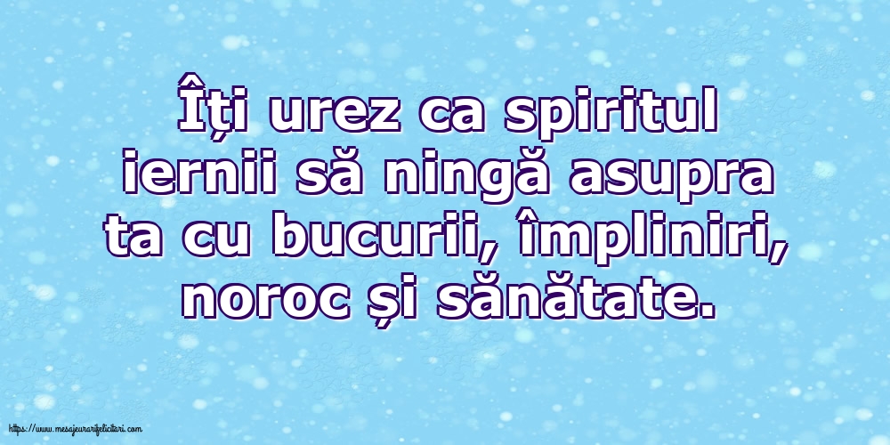 Iarnă Spiritul iernii să ningă asupra ta cu bucurii