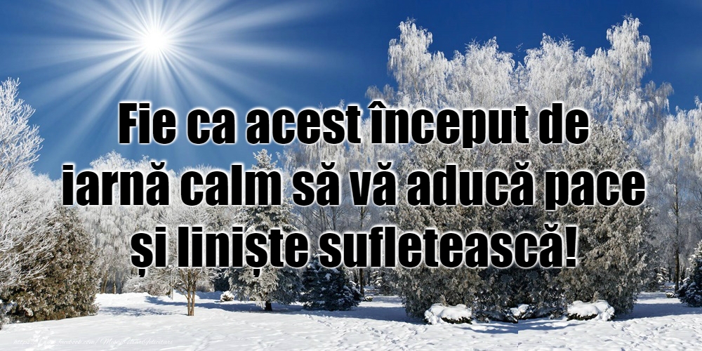 Bine ai venit, iarnă!