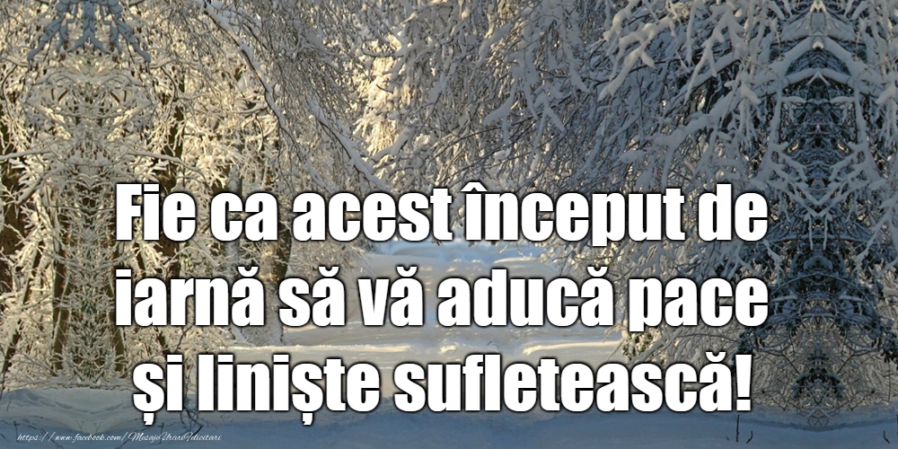 Bine ai venit, iarnă!