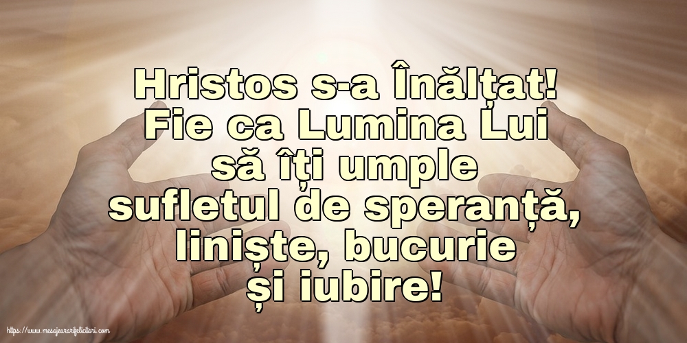 Înălțarea Domnului Hristos s-a Înălțat!