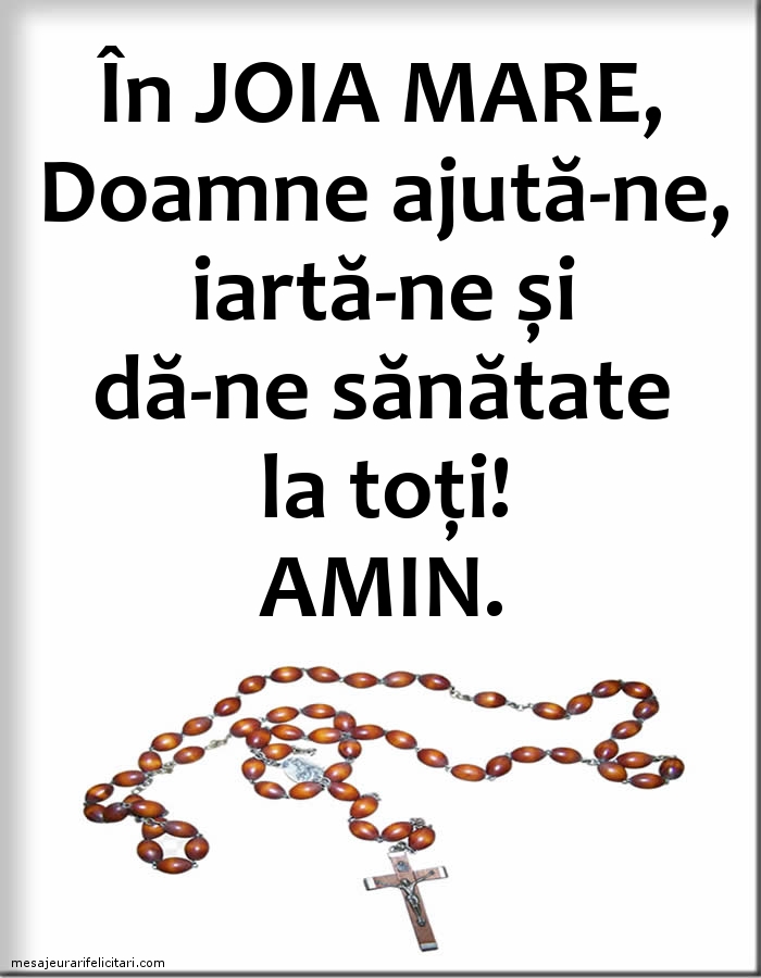 În Joia Mare, Doamne ajută-ne, iartă-ne