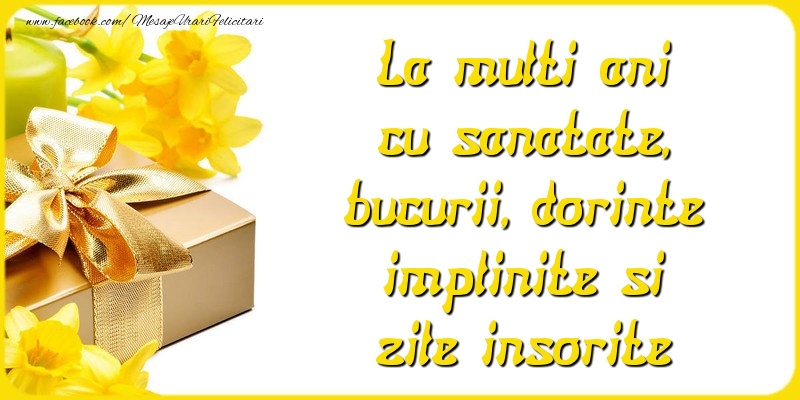 La multi ani La multi ani cu sanatate