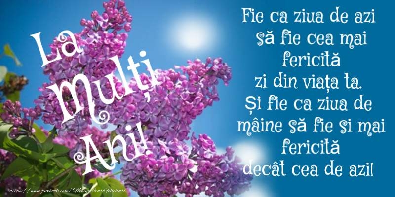 Felicitari de la multi ani - La multi ani! - mesajeurarifelicitari.com