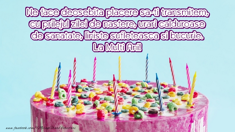 Felicitari de la multi ani - 🎂 La Multi Ani! - mesajeurarifelicitari.com