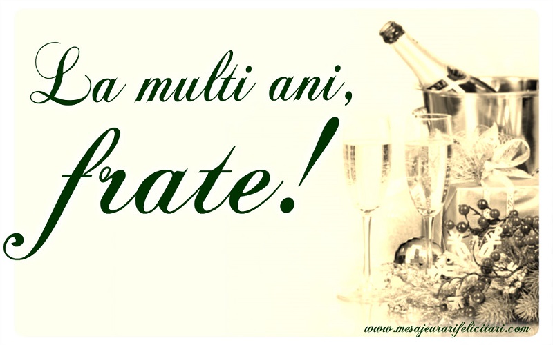 Felicitari de la multi ani - La multi ani, frate! - mesajeurarifelicitari.com