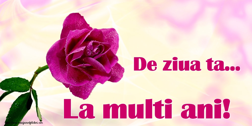 Felicitari de la multi ani - De ziua ta... La multi ani! - mesajeurarifelicitari.com