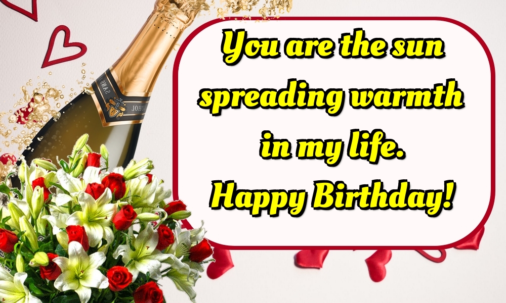 La multi ani You are the sun spreading warmth in my life. Happy Birthday!