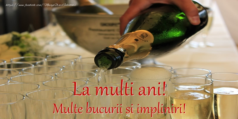La multi ani La multi ani! Multe bucurii si impliniri!