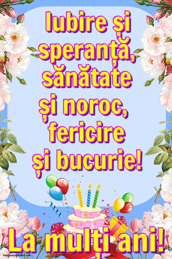 Felicitari de la multi ani - La mulți ani! - mesajeurarifelicitari.com