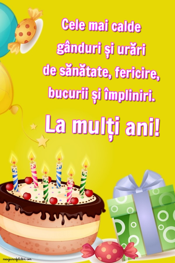 Felicitari de la multi ani - La mulți ani! - mesajeurarifelicitari.com