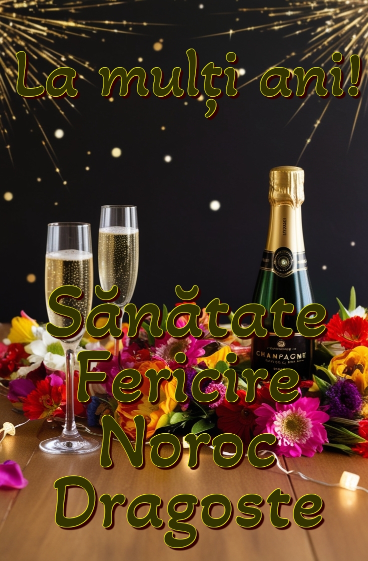 La mulți ani! Sănătate Fericire Noroc Dragoste