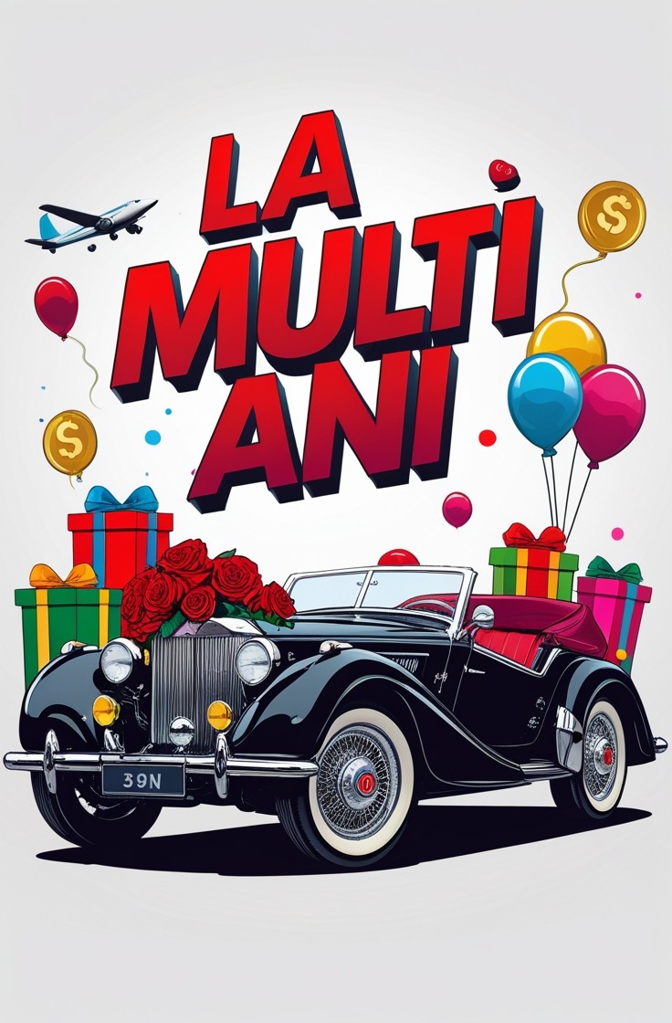 Felicitari de la multi ani - Felicitare cu masina de epoca - mesajeurarifelicitari.com