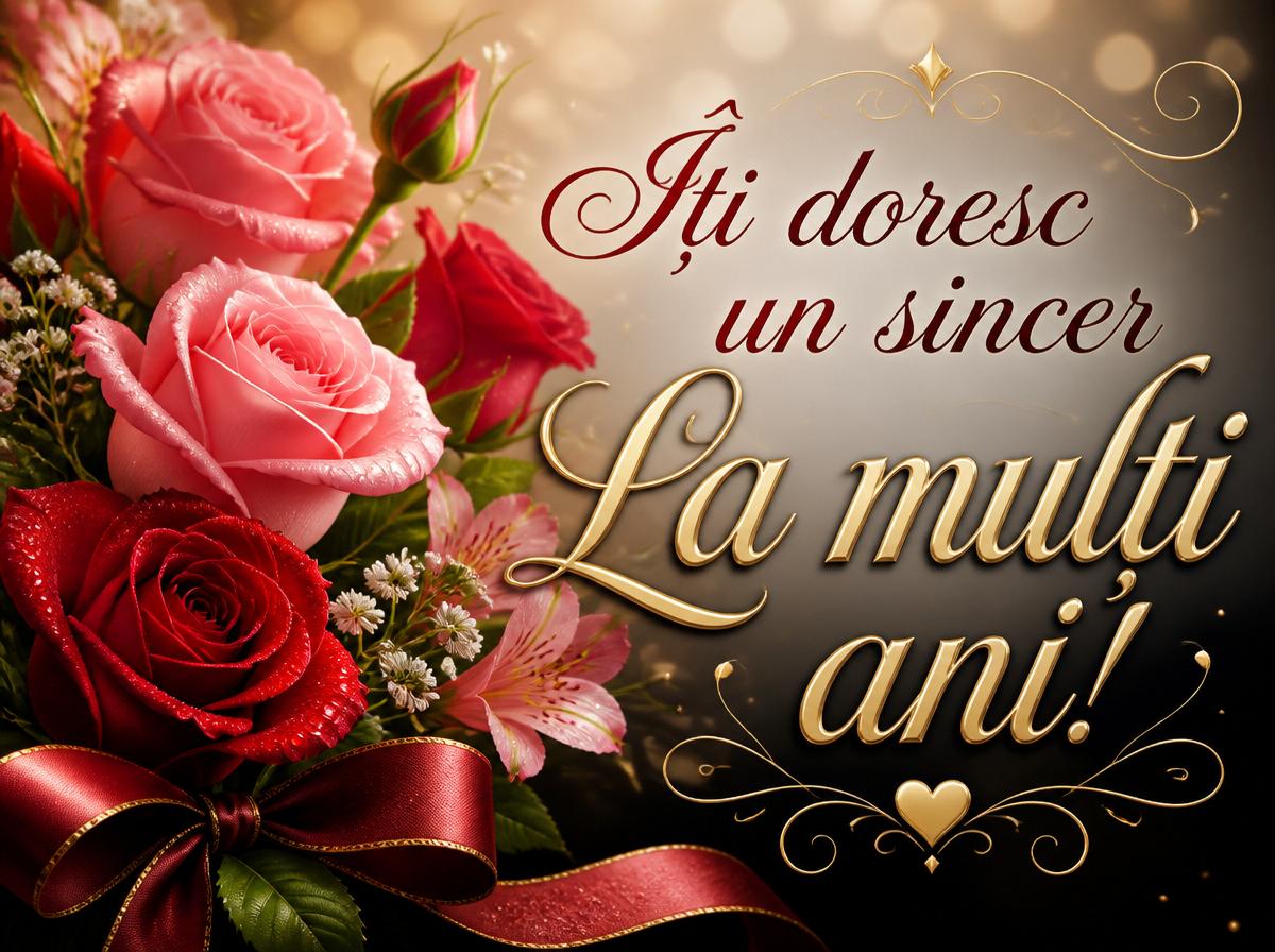 Felicitari de la multi ani - Îți doresc un sincer La mulți ani! - mesajeurarifelicitari.com