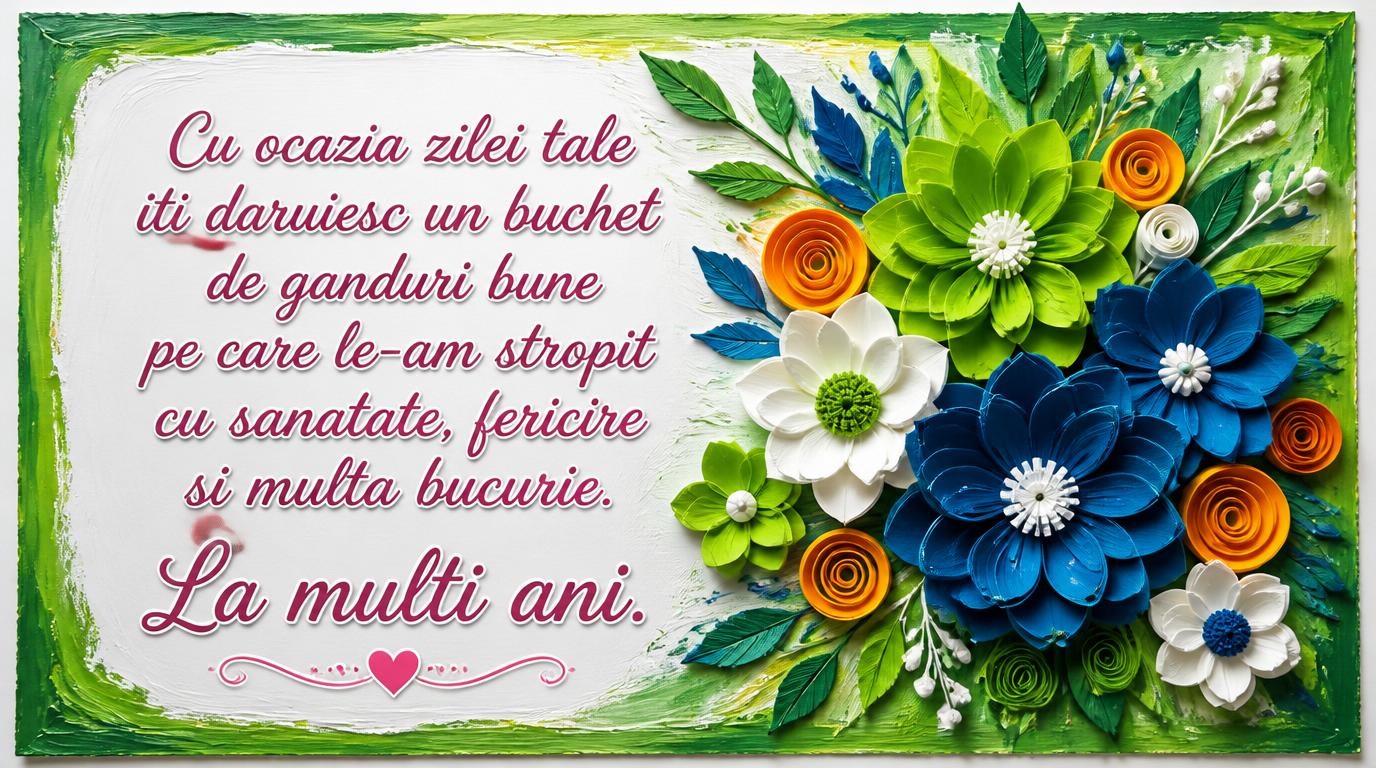 La multi ani Cu ocazia zilei tale iti doresc un buchet de ganduri bune ... La multi ani