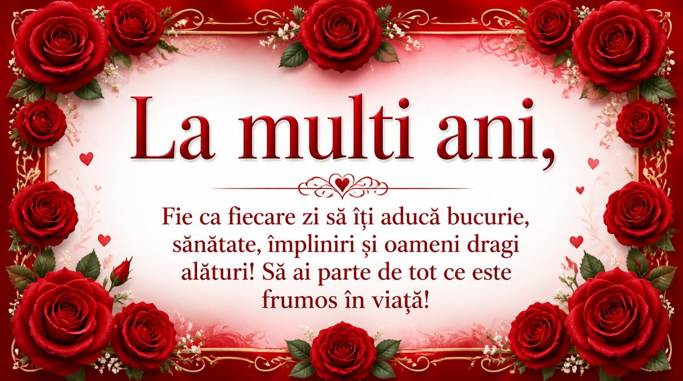 La multi ani La multi ani! Astazi la aniversare, vin si eu cu o urare