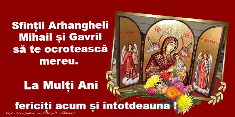 Felicitari de Sfintii Mihail si Gavril cu Sfintii Mihail si Gavril - La multi ani de Sfintii Mihail si Gavril!