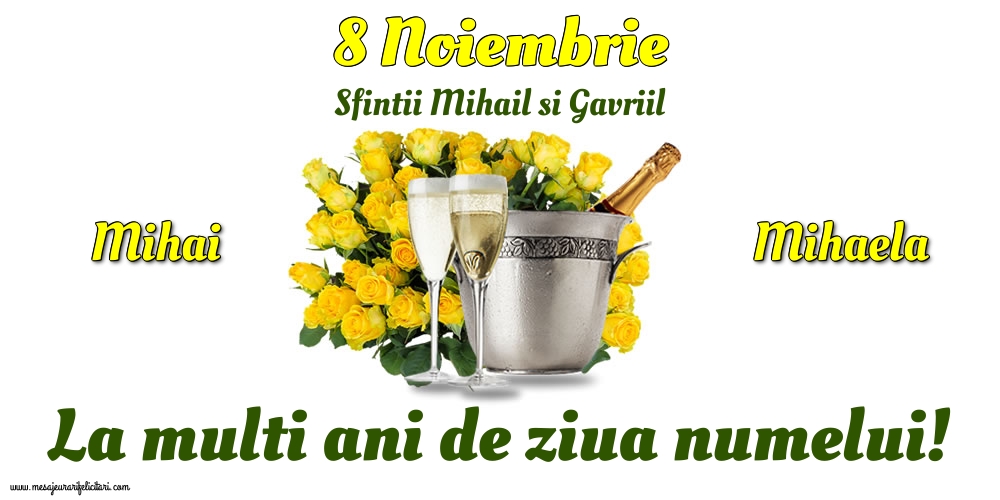 Felicitari de Sfintii Mihail si Gavril - 8 Noiembrie - Sfintii Mihail si Gavriil - mesajeurarifelicitari.com