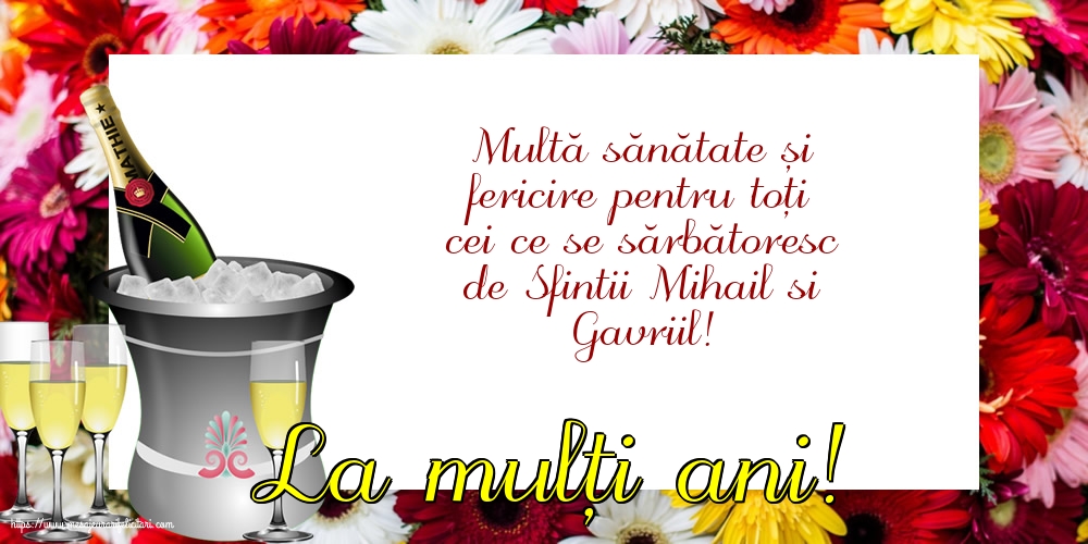 Felicitari de Sfintii Mihail si Gavril cu mesaje - La mulți ani!