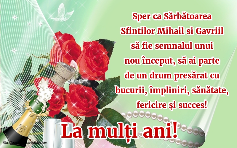 Felicitari de Sfintii Mihail si Gavril cu mesaje - La mulți ani!