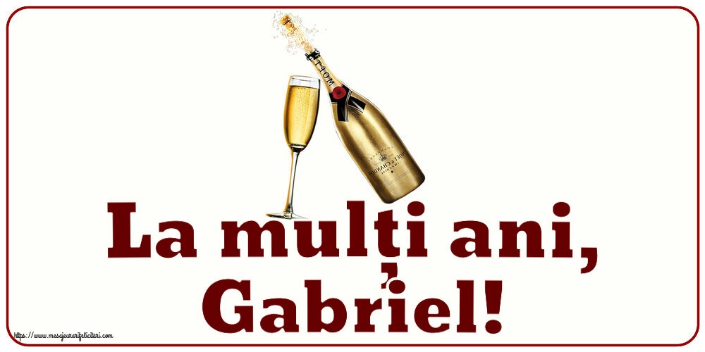 La mulți ani, Gabriel! ~ șampanie cu pahar
