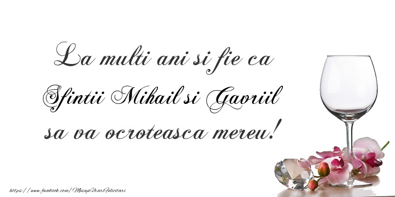 La multi ani si fie ca Sfintii Mihail si Gavriil sa va ocroteasca mereu!