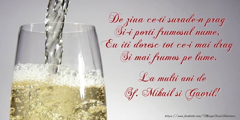 Felicitari de Sfintii Mihail si Gavril - Pozie de Sf. Mihail si Gavril! - mesajeurarifelicitari.com