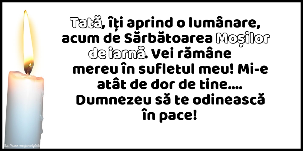 Moșii de iarnă Dumnezeu să te odinească în pace!