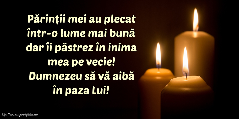 Dumnezeu să vă aibă în paza Lui!