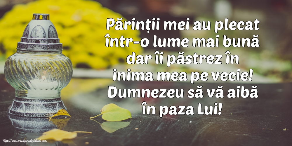 Dumnezeu să vă aibă în paza Lui!