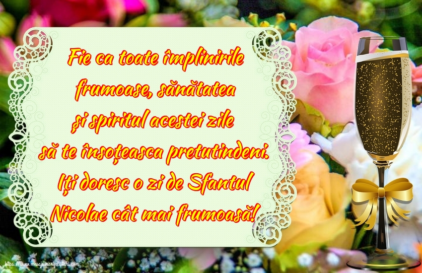 Iți doresc o zi de Sfantul Nicolae cât mai frumoasă!
