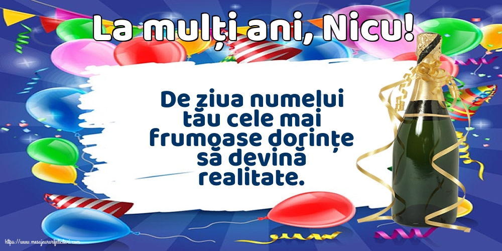 Felicitari de Mos Nicolae - La mulți ani, Nicu! - mesajeurarifelicitari.com