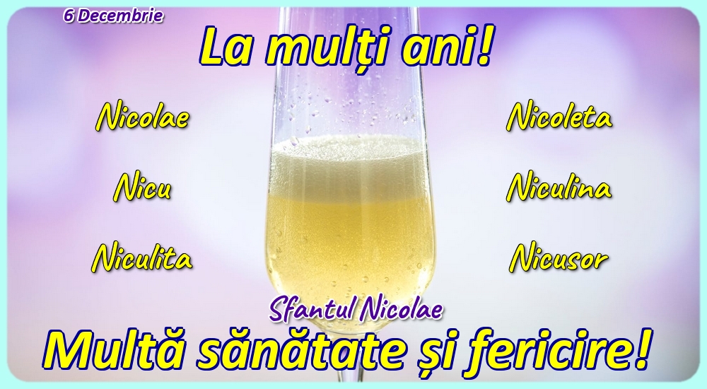 Mos Nicolae 6 Decembrie - Sfantul Nicolae