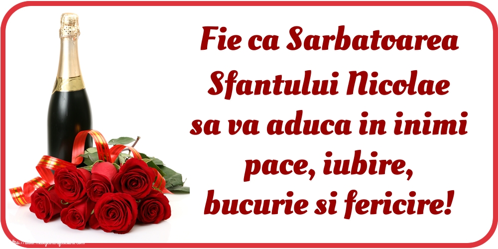 Mos Nicolae Fie ca Sarbatoarea Sfantului Nicolae sa va aduca in inimi pace, iubire, bucurie si fericire!