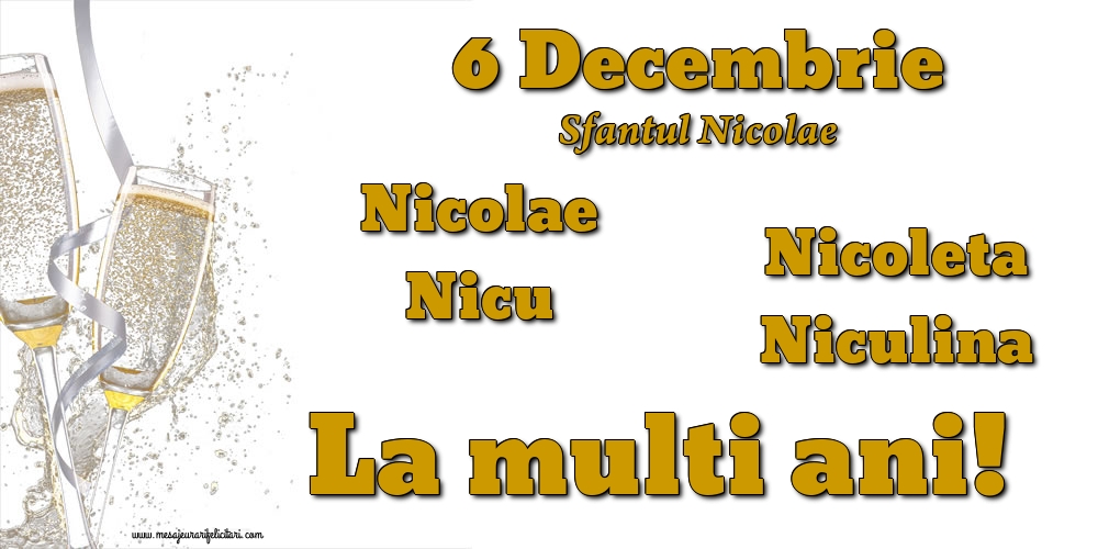6 Decembrie - Sfantul Nicolae