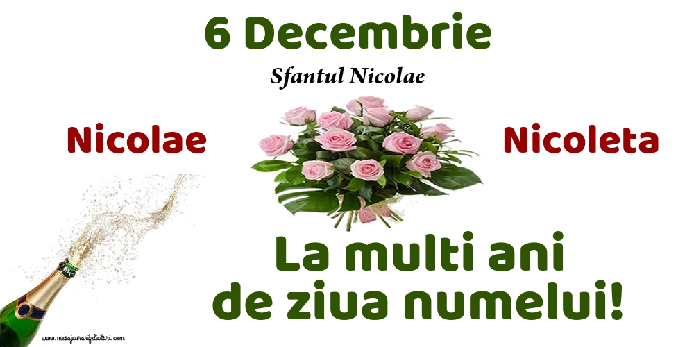 Felicitari de Mos Nicolae - 6 Decembrie - Sfantul Nicolae - mesajeurarifelicitari.com